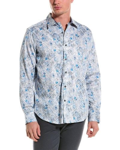 Robert Graham Wallbanger Classic Fit Woven Shirt - Blue
