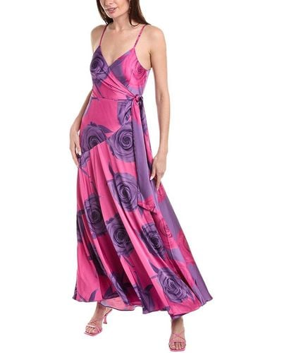 Hutch Alden Maxi Wrap Dress - Pink