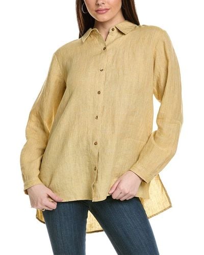 Eileen Fisher Classic Linen Shirt - Natural