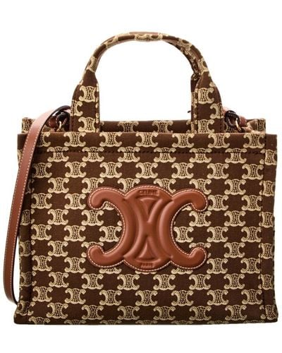 Celine Cabas Thais Small Tote - Brown