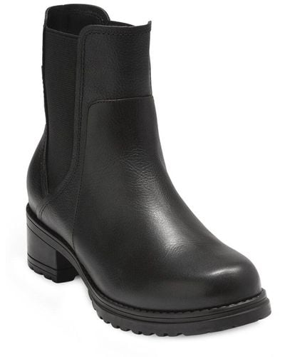 Cole Haan Camea Faux Leather Ankle Chelsea Boots - Black