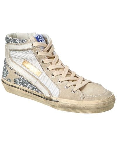 Golden Goose Slide Mesh & Suede Sneaker - Natural