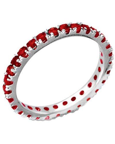 Diana M. Jewels Fine Jewellery 14k 1.00 Ct. Tw. Ruby Eternity Ring - White