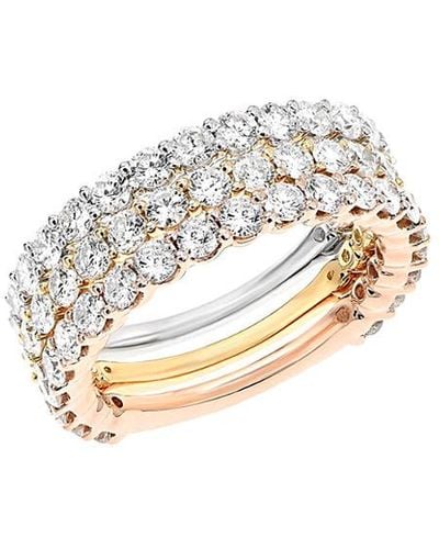 Diana M. Jewels Fine Jewellery 18k Tri-color 3.15 Ct. Tw. Diamond Ring - White