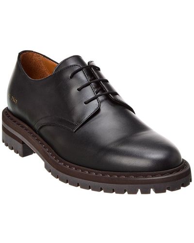 Common Projects Officer's Leather Derby - Black