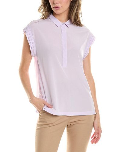 Peserico Silk-blend Shirt - Purple