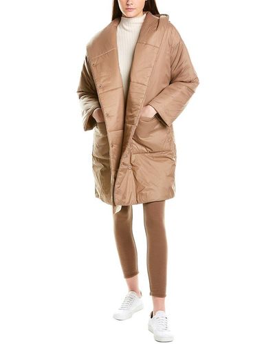 Eileen Fisher Hooded Coat - Natural