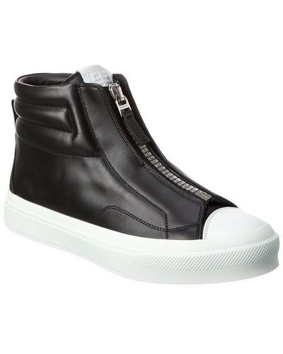 Givenchy City Leather High-top Sneaker - Black