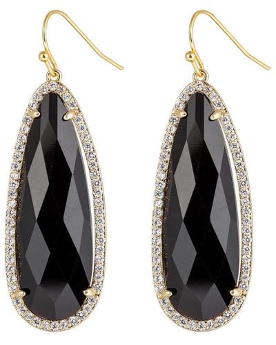 Eye Candy LA The Luxe Collection 14k Plated Cz Earrings - Black