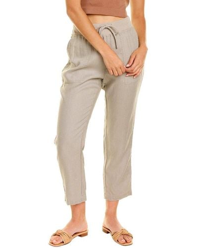 James Perse Military Cropped Linen Pant - Gray