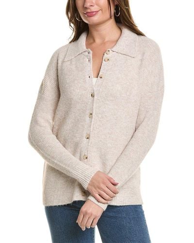 Central Park West Mia Button-up Sweater - Natural