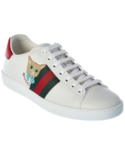 Gucci Ace Cat Leather Sneaker - Multicolor