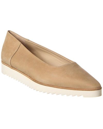 Theory Sport Leather Flat - Natural