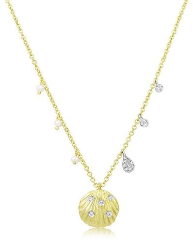 Meira T 14k Diamond Necklace - Metallic