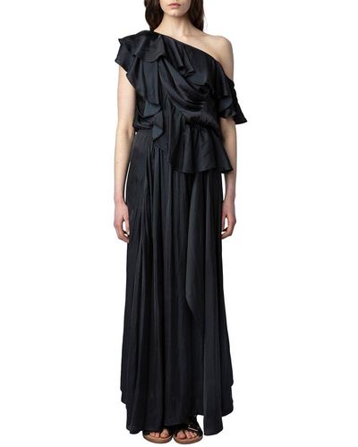 Zadig & Voltaire Ryu Satin Silk-blend Dress - Black