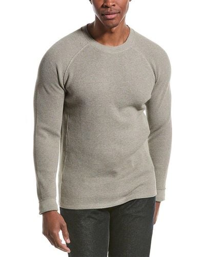 Vince Mouliné Thermal Pullover - Gray