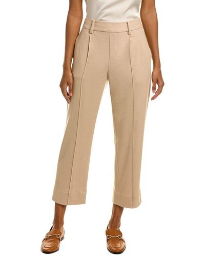 Vince Cosy Pintuck Wool-blend Pant - Natural