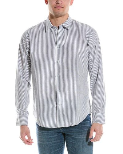 Rag & Bone Fit 2 Stripe Oxford Engineered Shirt - Blue