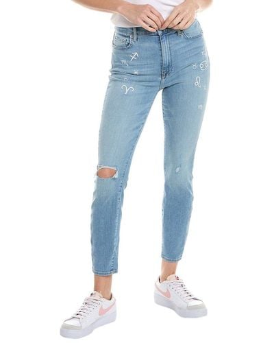 7 For All Mankind High-waist Ankle Skinny Darby Blue Super Skinny Jean