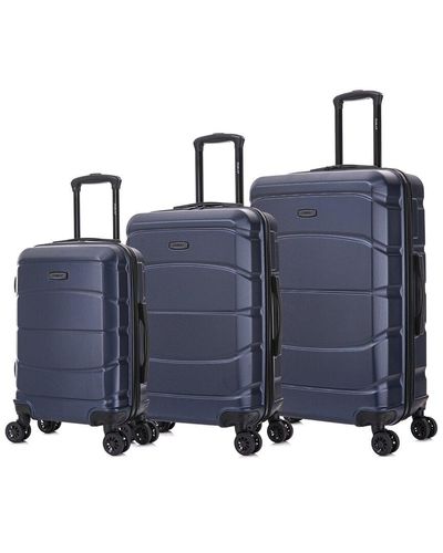 DUKAP Sense Lightweight Hardside Spinner 3pc Luggage Set - Blue