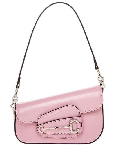 Gucci Horsebit 1955 Mini Leather Shoulder Bag - Pink