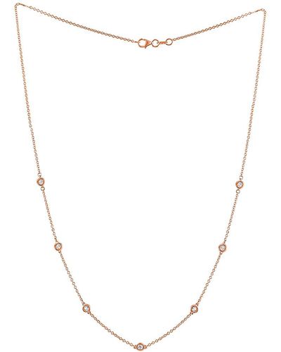 Diana M. Jewels Fine Jewelry 14k Rose Gold 0.40 Ct. Tw. Diamond Necklace - Natural