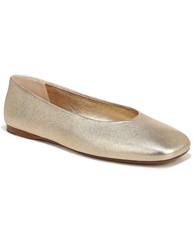 Vince Leah Leather Flat - White