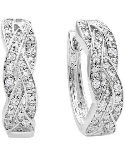 Monary Silver 0.25 Ct. Tw. Diamond Earrings - White