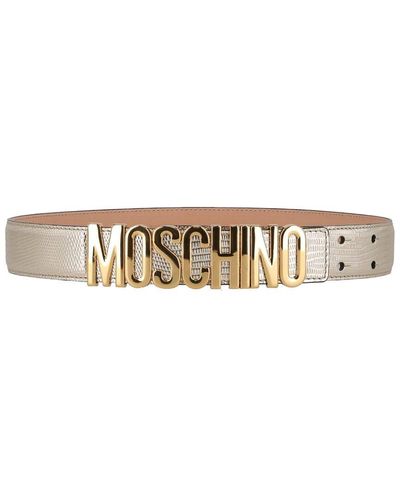Moschino Leather Belt - White