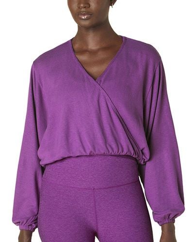 Beyond Yoga Wrapped Up Pullover - Purple