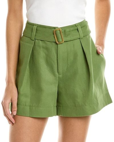 Vince Belted Twill Short - Green