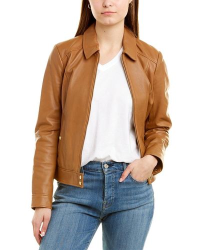 Cole Haan Leather Jacket - Multicolor