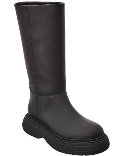 Gia Borghini Marte Leather Boot - Black