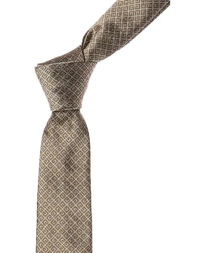 Givenchy Beige All Over 4g Jacquard Silk Tie - Natural