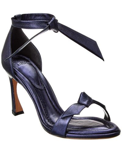 Alexandre Birman Clarita Doppia Soletta 85 Leather Sandal - Blue