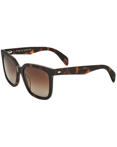 Rag & Bone Rnb1018 56mm Polarized Sunglasses - Brown