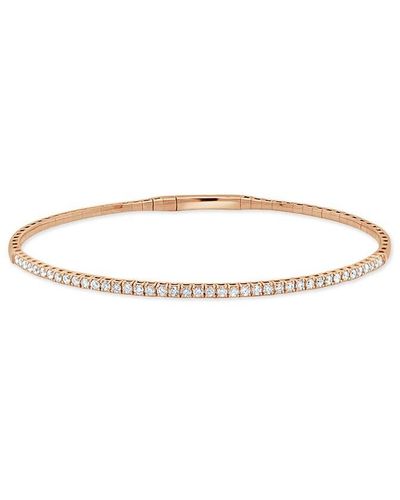 Sabrina Designs 14k Rose Gold 0.97 Ct. Tw. Diamond Flexible Bangle Bracelet - Metallic