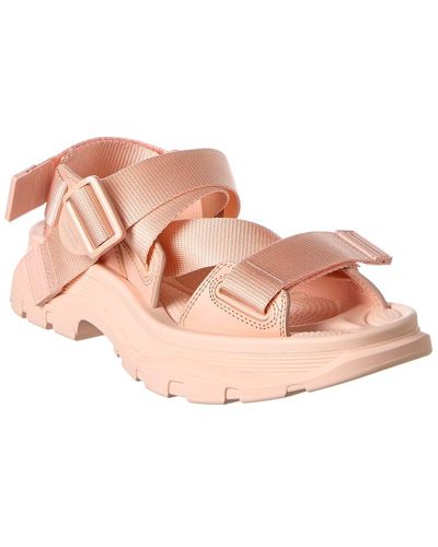 Alexander McQueen Tread Leather Sandal - Pink