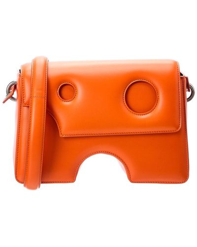 Off-White c/o Virgil Abloh Burrow Leather Shoulder Bag - Orange