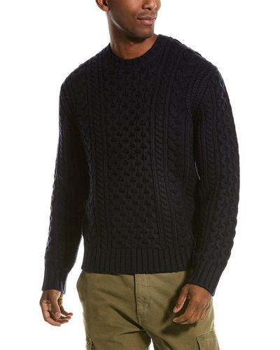 Vince Heirloom Wool & Cashmere-blend Crewneck Sweater - Black