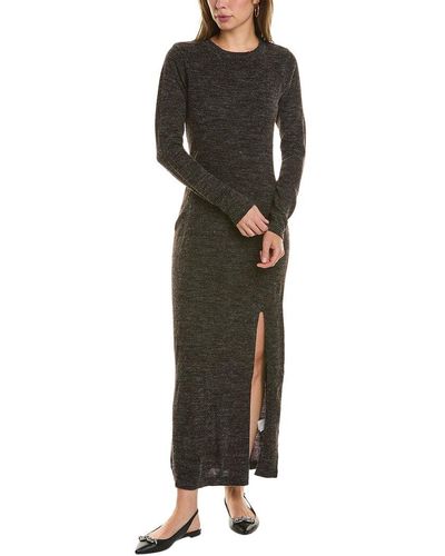 Bardot Melange Knit Maxi Dress - Black
