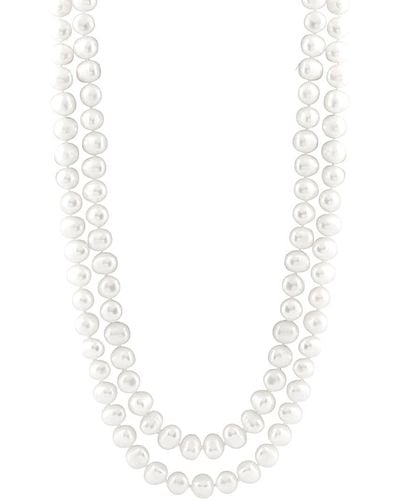 Splendid 9-10mm Freshwater Pearl Endless 80in Necklace - White
