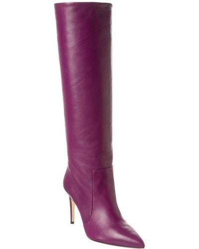 Paris Texas Stiletto Leather Knee-high Boot - Purple