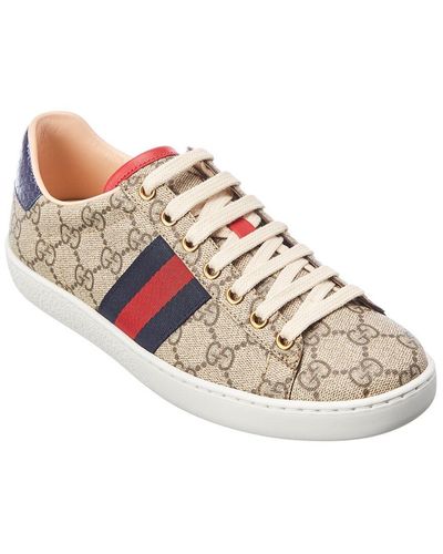 Gucci White Leather Velvet Bow Ace Sneakers Size 3.5/34