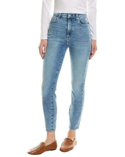 7 For All Mankind Santana High-rise Ankle Skinny Jean - Blue