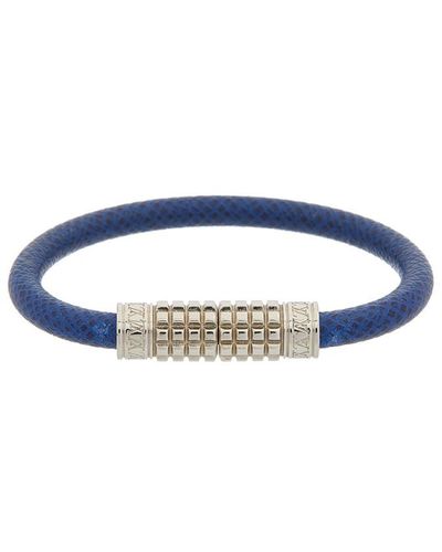 Louis Vuitton Blue Taiga Leather Digit Bracelet