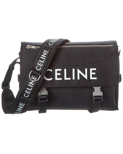 Celine Large Nylon Shoulder Bag - Black