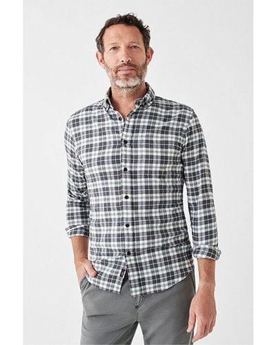 Faherty Movement Featherweight Flannel Shirt - Grey
