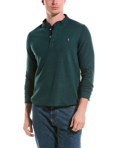 Tailorbyrd Reversible Henley Pullover - Green