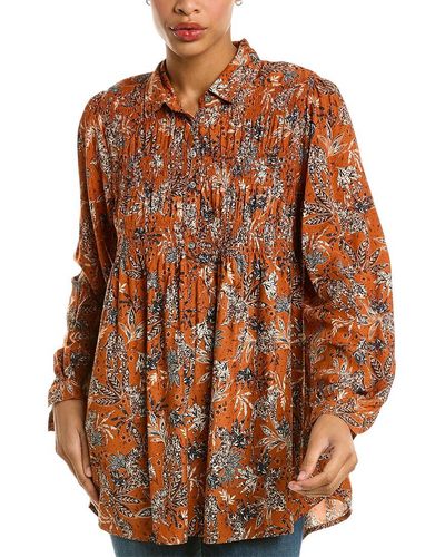 Beach Lunch Lounge Lindsey Printed Top - Brown